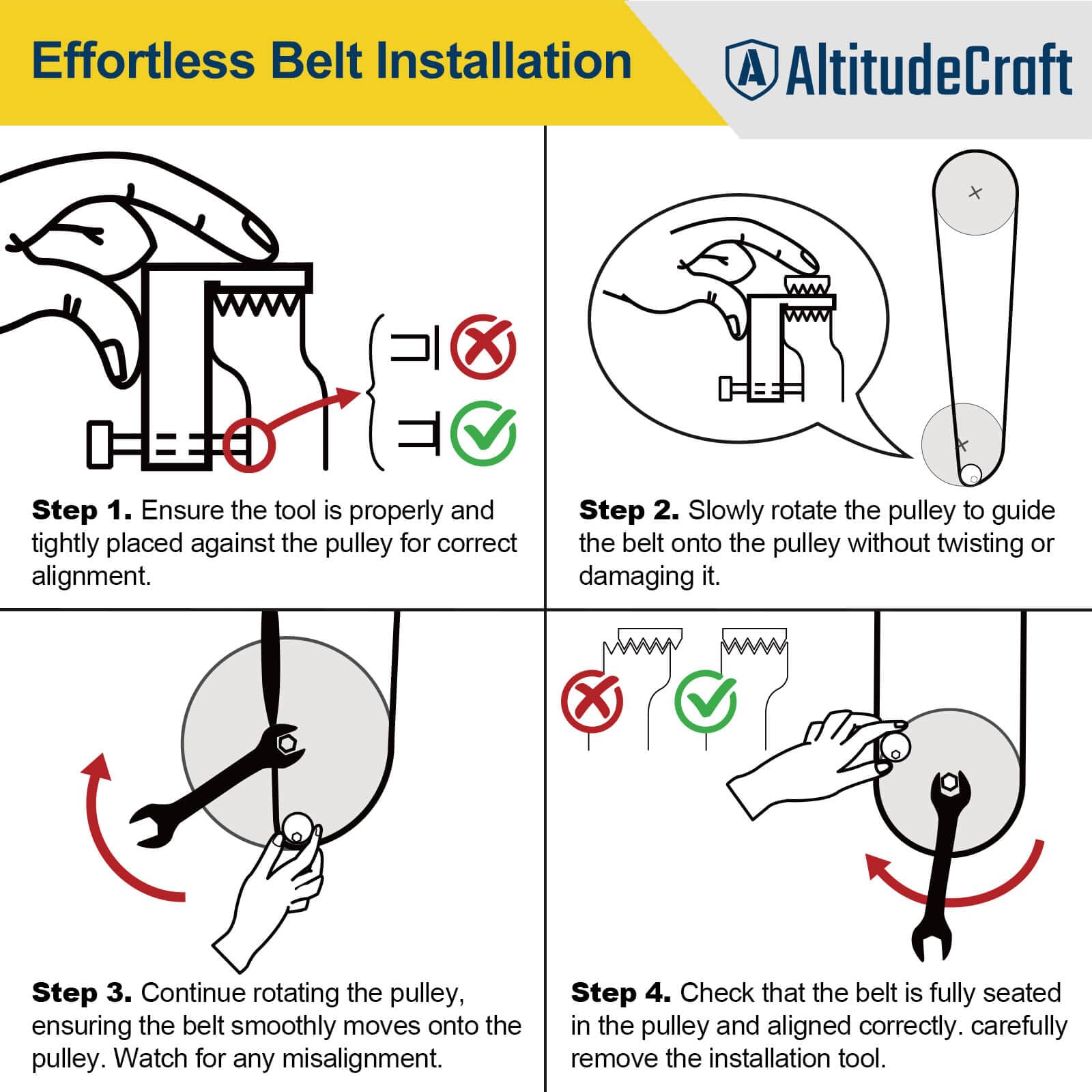 AltitudeCraft Stretch Belt Installation Tool - Professional Automotive ...